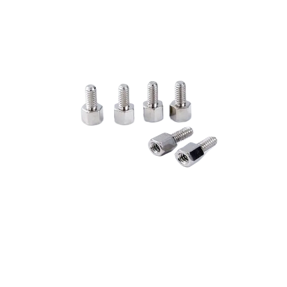 4 Шестигранная стойка 40, сталь, никелированная 